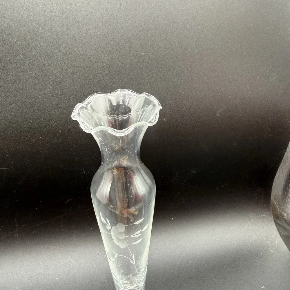 Vintage Princess House Heritage Hand blown Crystal Bud Vase 10